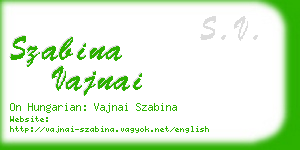 szabina vajnai business card